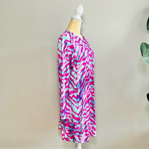 Ibkul Pink Long sleeve UPF 50 Athletic Golf Dress Mesh sleeve - Picture 5 of 6